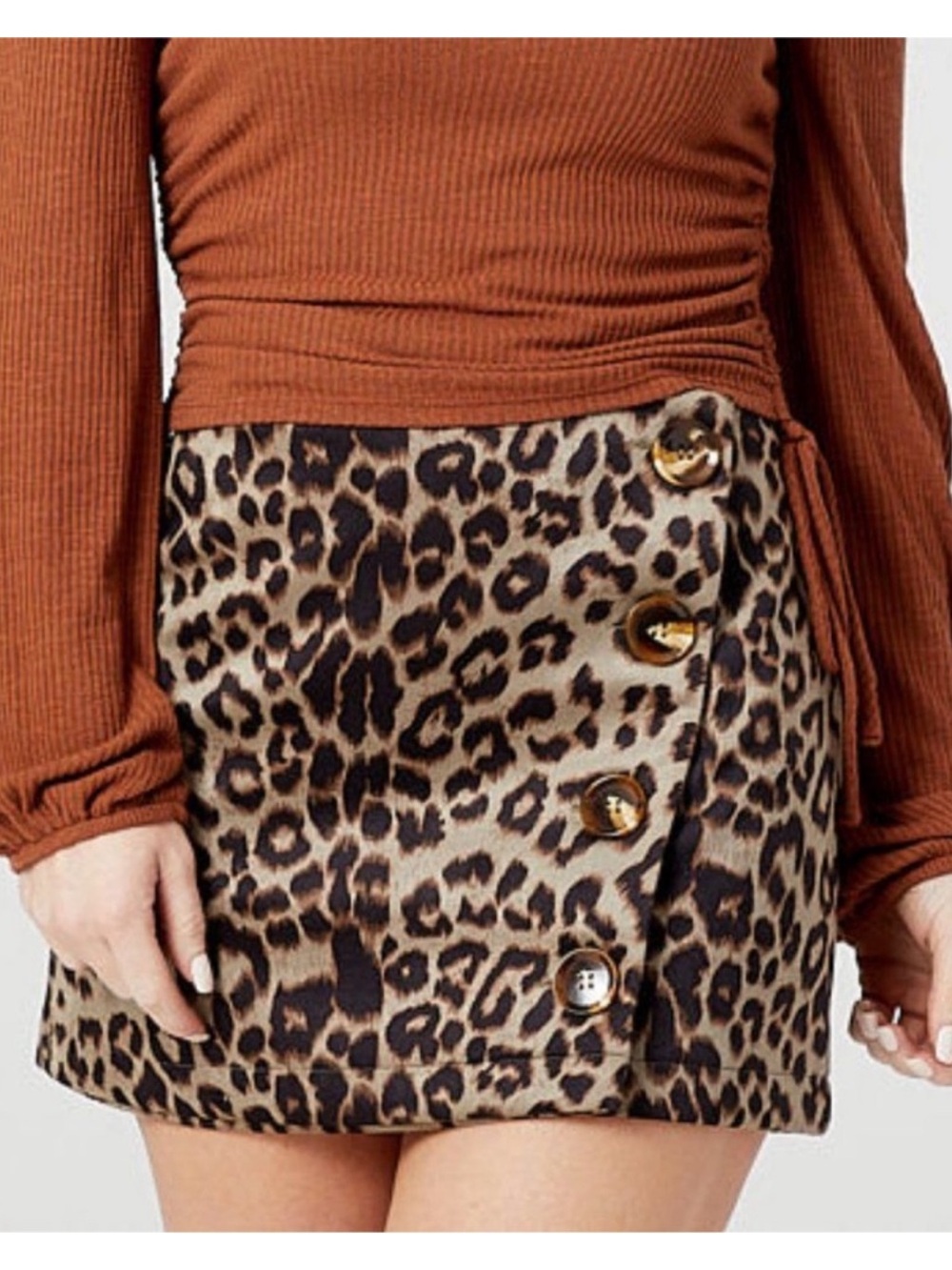 Altar'd State Baara Leopard Print Skirt - Size: XS - NWOT